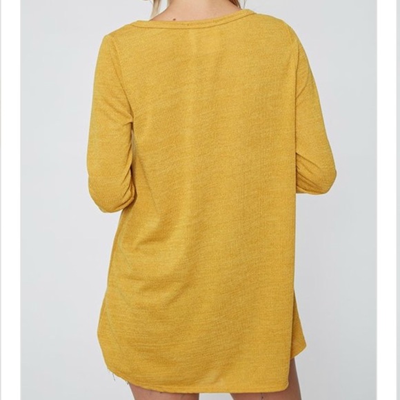 Graphic Mustard Printed Knit Top Babes Who Brunch - Picture 6 of 7